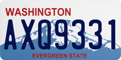WA license plate AXQ9331