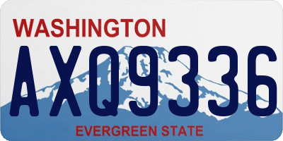 WA license plate AXQ9336