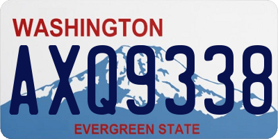 WA license plate AXQ9338