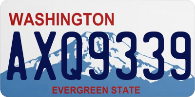 WA license plate AXQ9339