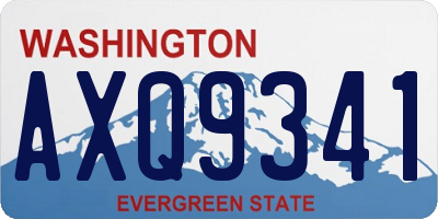 WA license plate AXQ9341