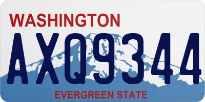 WA license plate AXQ9344