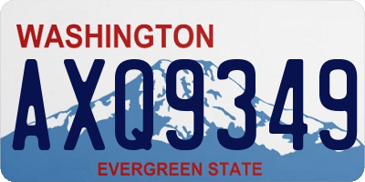 WA license plate AXQ9349