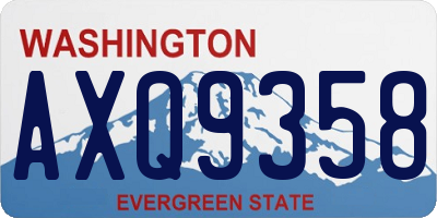 WA license plate AXQ9358