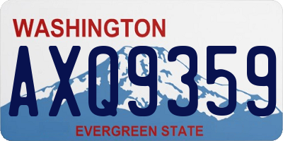 WA license plate AXQ9359