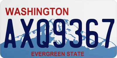 WA license plate AXQ9367