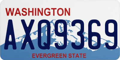 WA license plate AXQ9369