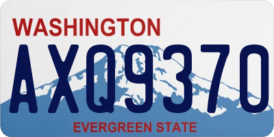 WA license plate AXQ9370