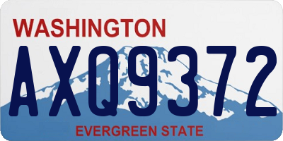 WA license plate AXQ9372