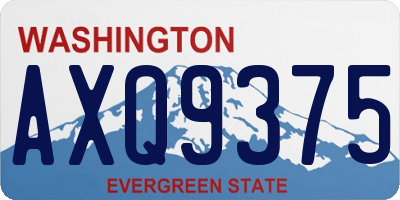 WA license plate AXQ9375