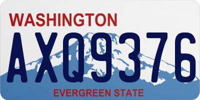 WA license plate AXQ9376