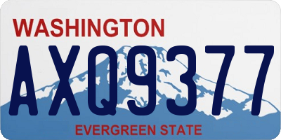 WA license plate AXQ9377