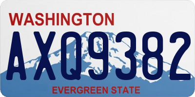 WA license plate AXQ9382
