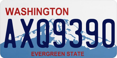WA license plate AXQ9390