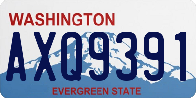 WA license plate AXQ9391