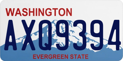 WA license plate AXQ9394