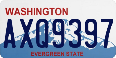 WA license plate AXQ9397