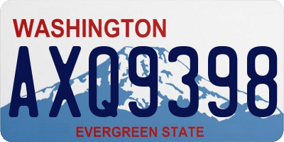 WA license plate AXQ9398