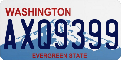 WA license plate AXQ9399