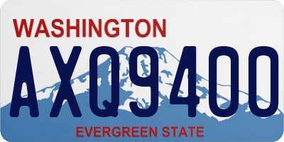 WA license plate AXQ9400