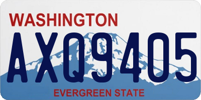 WA license plate AXQ9405
