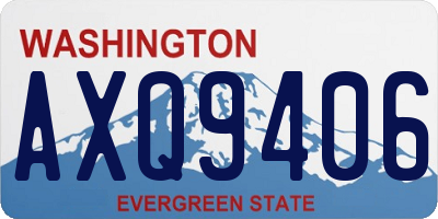 WA license plate AXQ9406