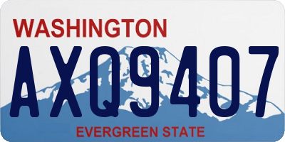 WA license plate AXQ9407