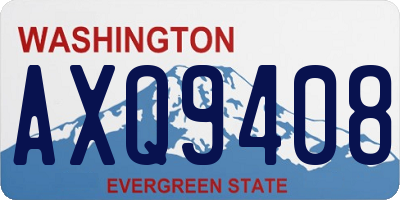 WA license plate AXQ9408