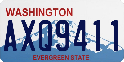 WA license plate AXQ9411