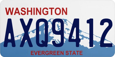 WA license plate AXQ9412