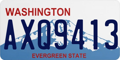WA license plate AXQ9413