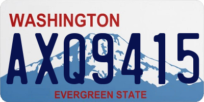 WA license plate AXQ9415
