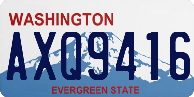 WA license plate AXQ9416