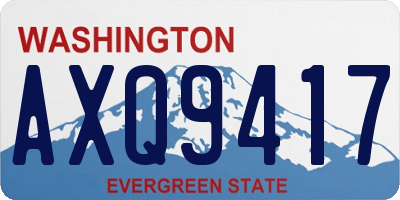 WA license plate AXQ9417
