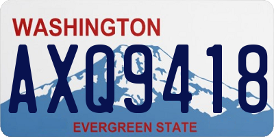 WA license plate AXQ9418