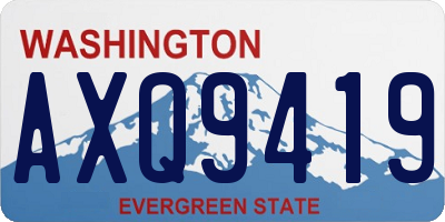WA license plate AXQ9419