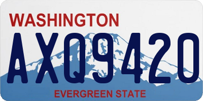 WA license plate AXQ9420