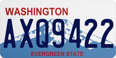 WA license plate AXQ9422