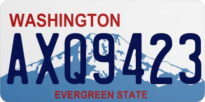 WA license plate AXQ9423