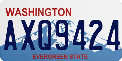 WA license plate AXQ9424