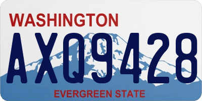 WA license plate AXQ9428
