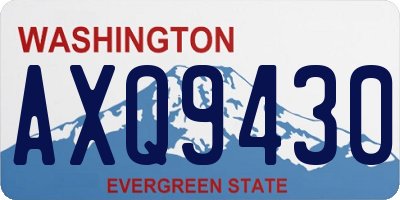 WA license plate AXQ9430