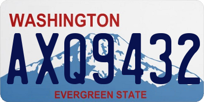 WA license plate AXQ9432