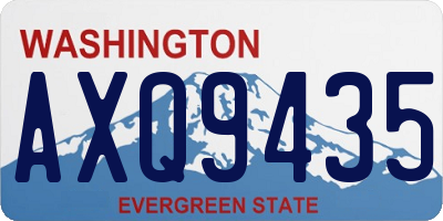 WA license plate AXQ9435