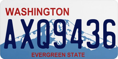 WA license plate AXQ9436