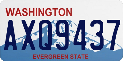 WA license plate AXQ9437
