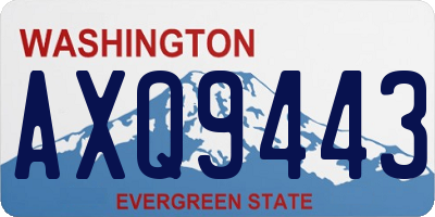 WA license plate AXQ9443