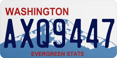 WA license plate AXQ9447