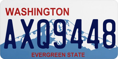 WA license plate AXQ9448