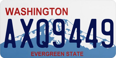 WA license plate AXQ9449
